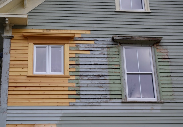 wood siding repairs around window on large old house wood siding repairs around window on large old house