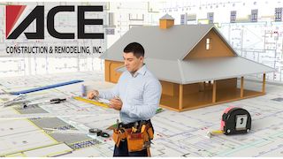 ace roofing company worker uses roof calculator ace roofing company worker uses roof calculator