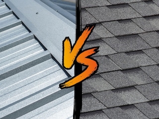 comparison image of metal roofing vs shingles comparison image of metal roofing vs shingles