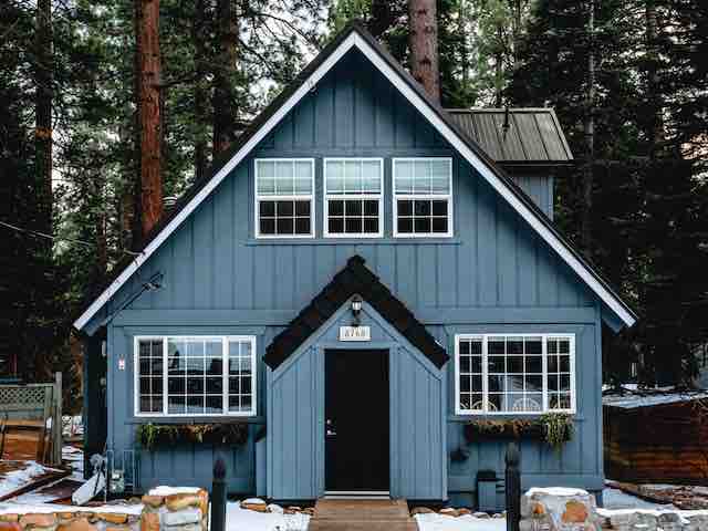 blue cottage